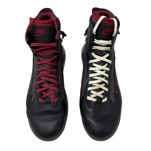 Nike Air Max 720 Saturn Black Team Red Thunder Gray Leather Sneakers Size 7.5 - Picture 2 of 16